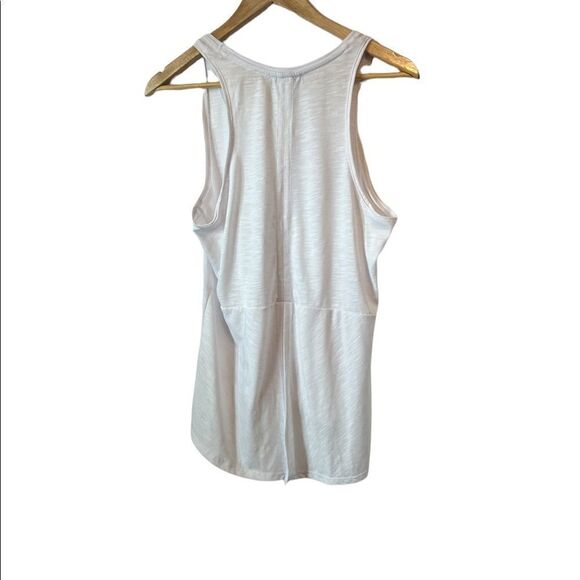 DEX White Racerback Lightweight Slit Back Casual Tank Top M - Picture 3 of 9